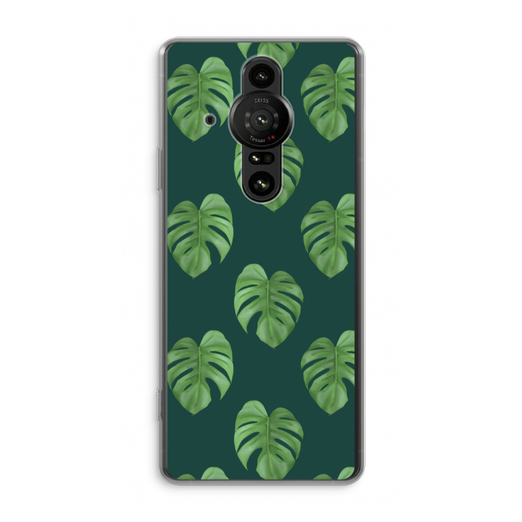 Monstera leaves: Sony Xperia Pro-I Transparant Hoesje