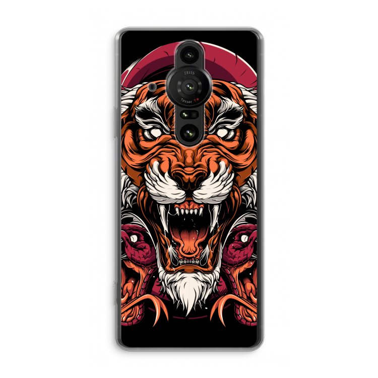 Tiger and Rattlesnakes: Sony Xperia Pro-I Transparant Hoesje