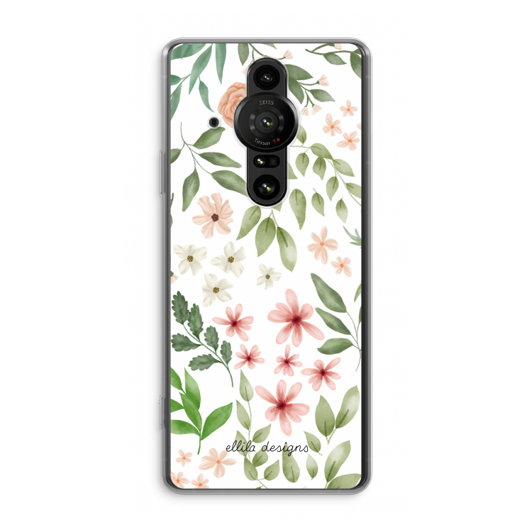 Botanical sweet flower heaven: Sony Xperia Pro-I Transparant Hoesje
