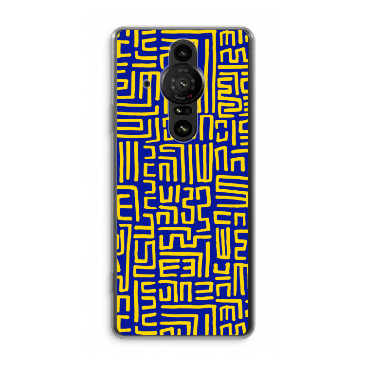 Majorelle Blue Print: Sony Xperia Pro-I Transparant Hoesje