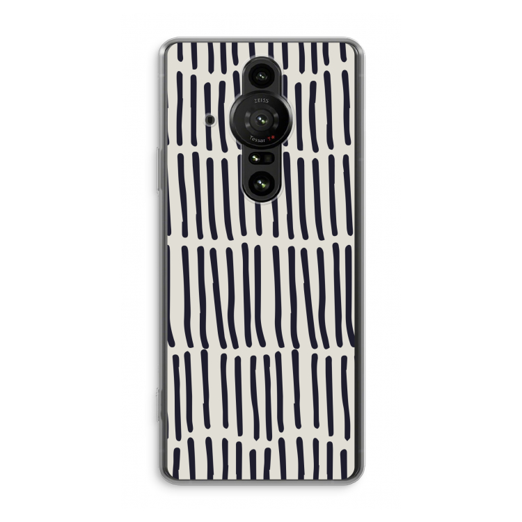 Moroccan stripes: Sony Xperia Pro-I Transparant Hoesje