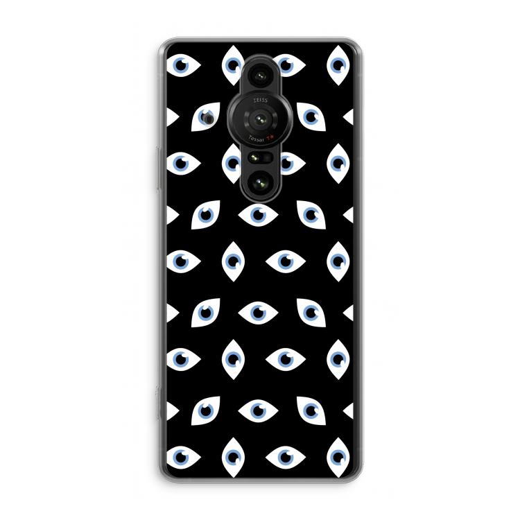 Eyes pattern: Sony Xperia Pro-I Transparant Hoesje