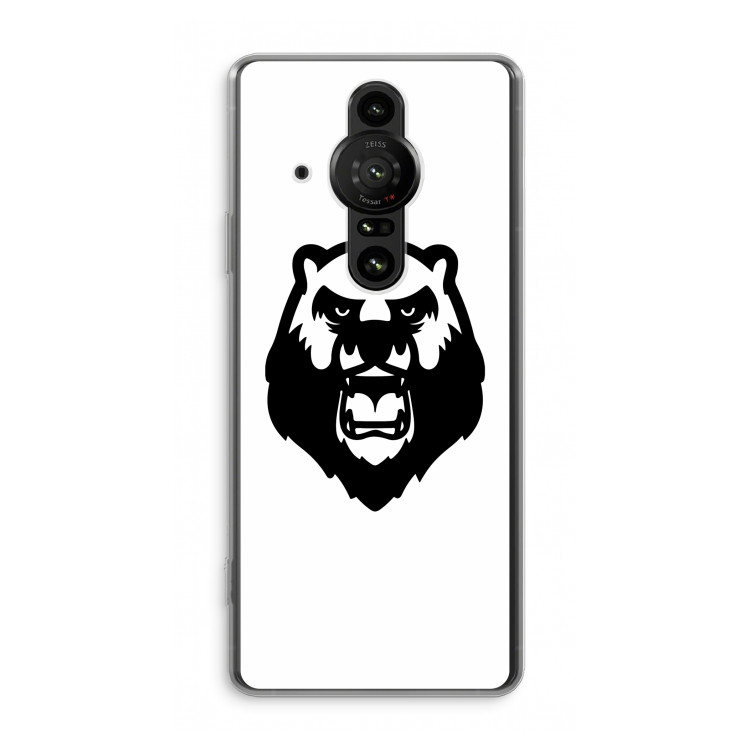 Angry Bear (white): Sony Xperia Pro-I Transparant Hoesje
