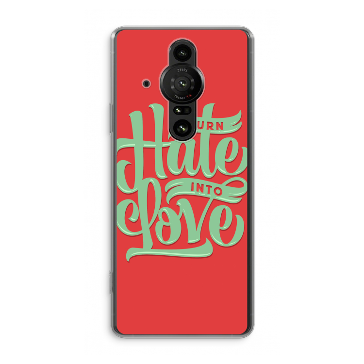 Turn hate into love: Sony Xperia Pro-I Transparant Hoesje