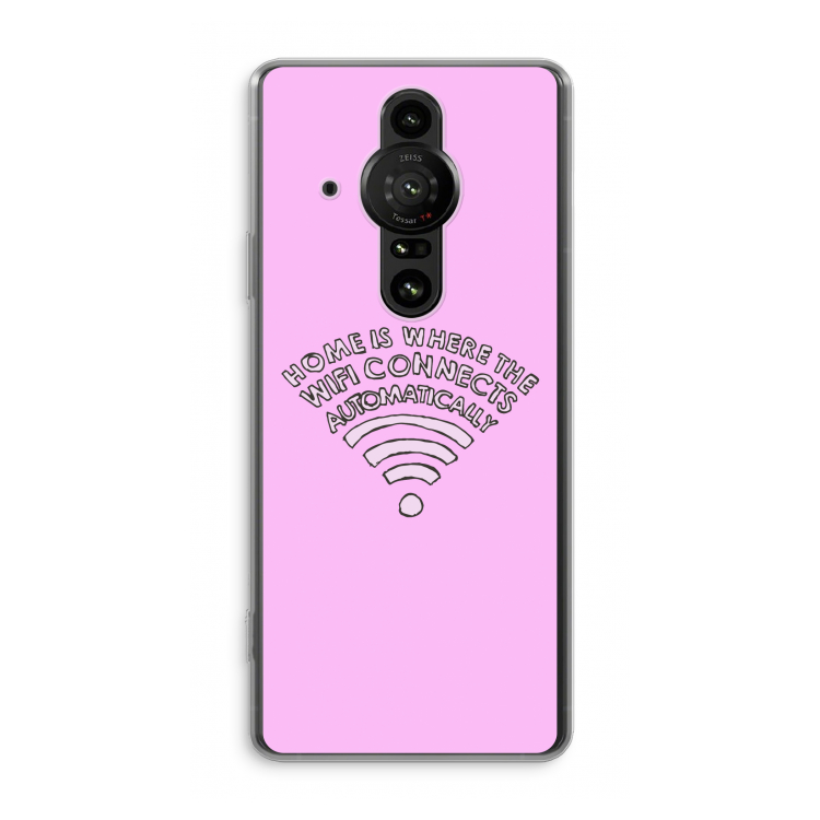 Home Is Where The Wifi Is: Sony Xperia Pro-I Transparant Hoesje