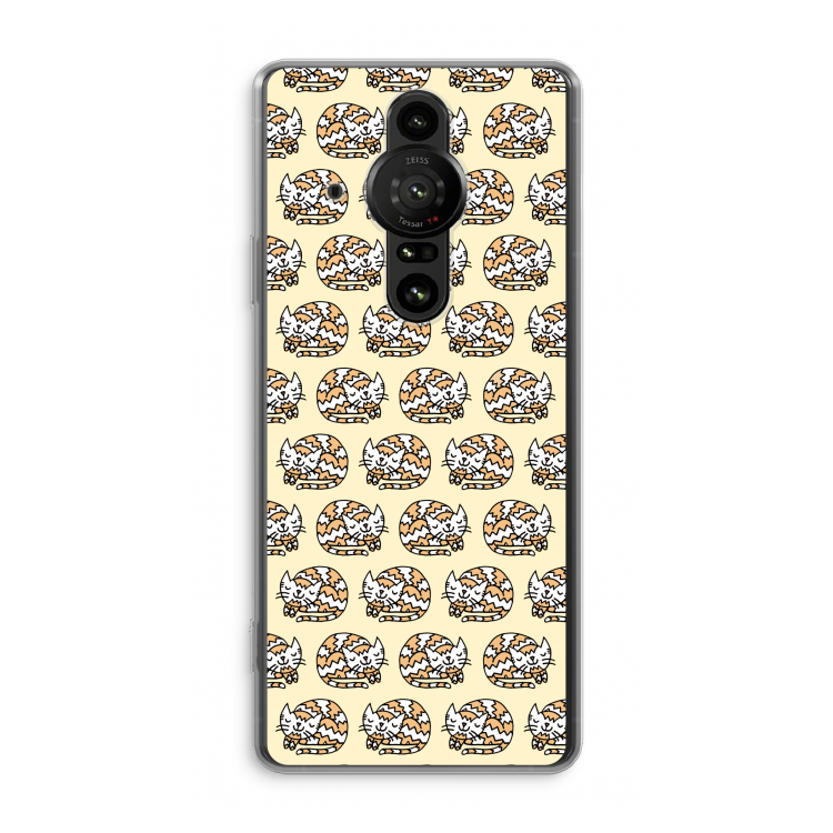 Slapende poes: Sony Xperia Pro-I Transparant Hoesje
