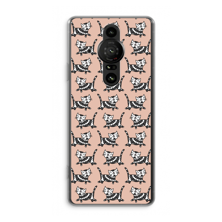 Zwarte poes: Sony Xperia Pro-I Transparant Hoesje