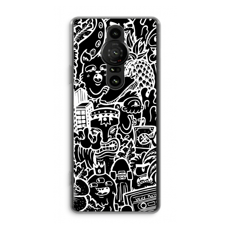 Vexx Black Mixtape: Sony Xperia Pro-I Transparant Hoesje