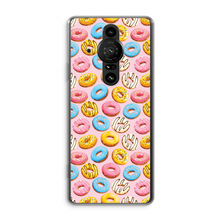 Pink donuts: Sony Xperia Pro-I Transparant Hoesje