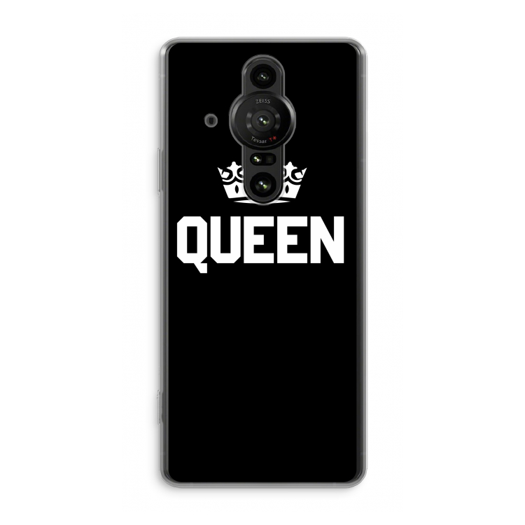 Queen zwart: Sony Xperia Pro-I Transparant Hoesje