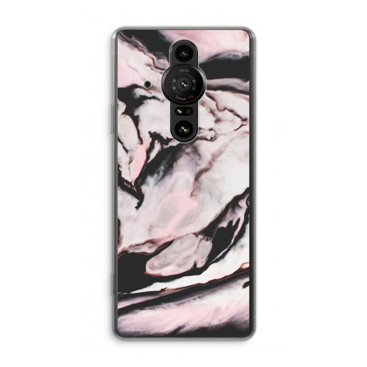 Roze stroom: Sony Xperia Pro-I Transparant Hoesje