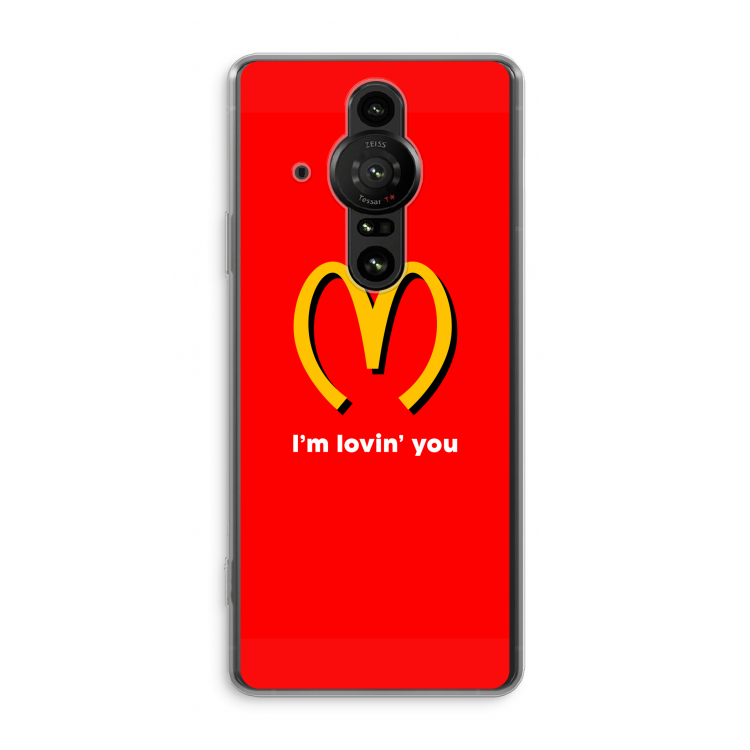 I'm lovin' you: Sony Xperia Pro-I Transparant Hoesje