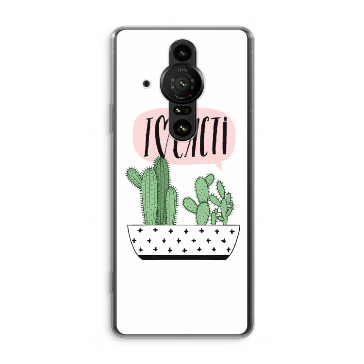 I love cacti: Sony Xperia Pro-I Transparant Hoesje