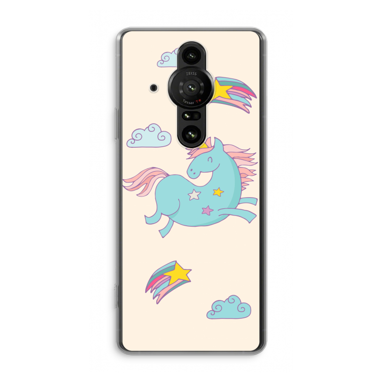 Vliegende eenhoorn: Sony Xperia Pro-I Transparant Hoesje