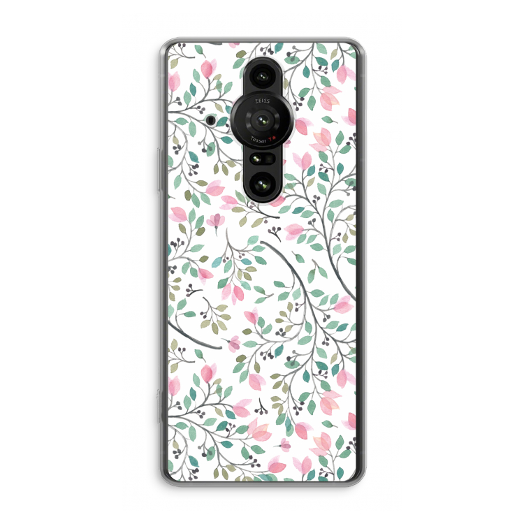 Sierlijke bloemen: Sony Xperia Pro-I Transparant Hoesje