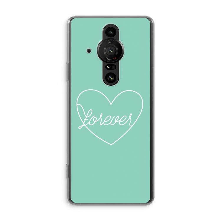 Forever heart pastel: Sony Xperia Pro-I Transparant Hoesje