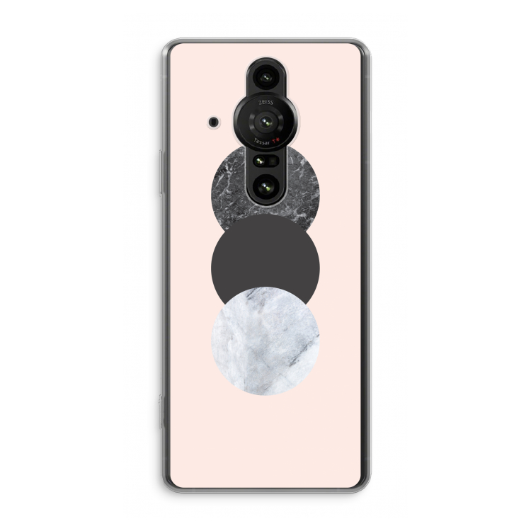 Marmeren cirkels: Sony Xperia Pro-I Transparant Hoesje
