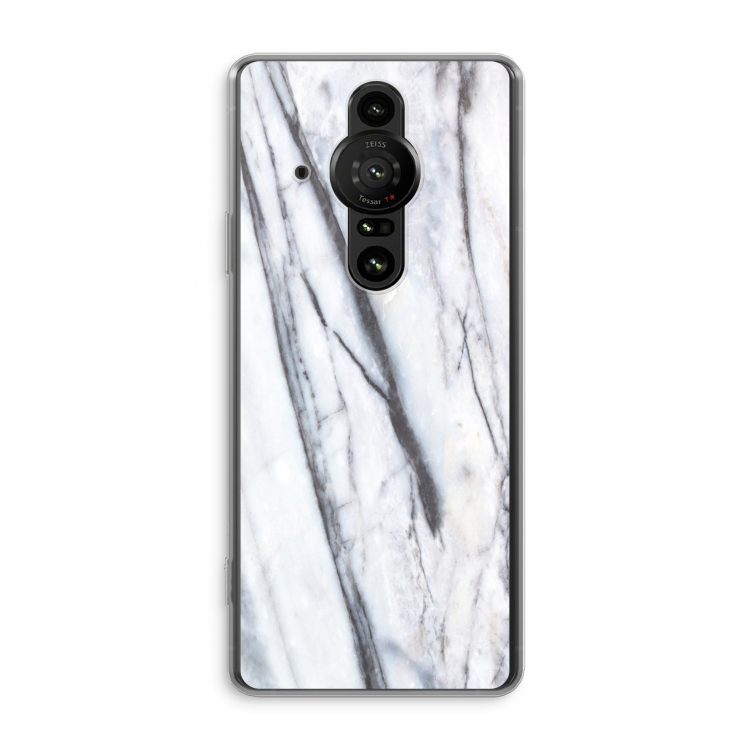 Gestreepte marmer: Sony Xperia Pro-I Transparant Hoesje