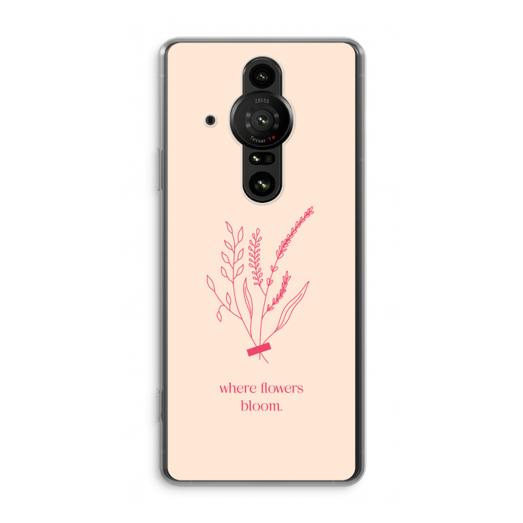 Where flowers bloom: Sony Xperia Pro-I Transparant Hoesje