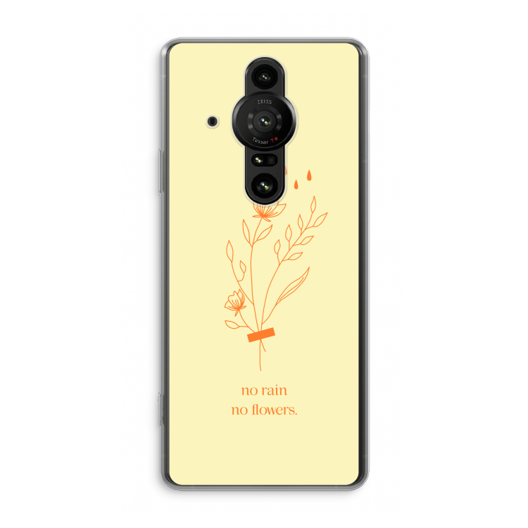 No rain no flowers: Sony Xperia Pro-I Transparant Hoesje