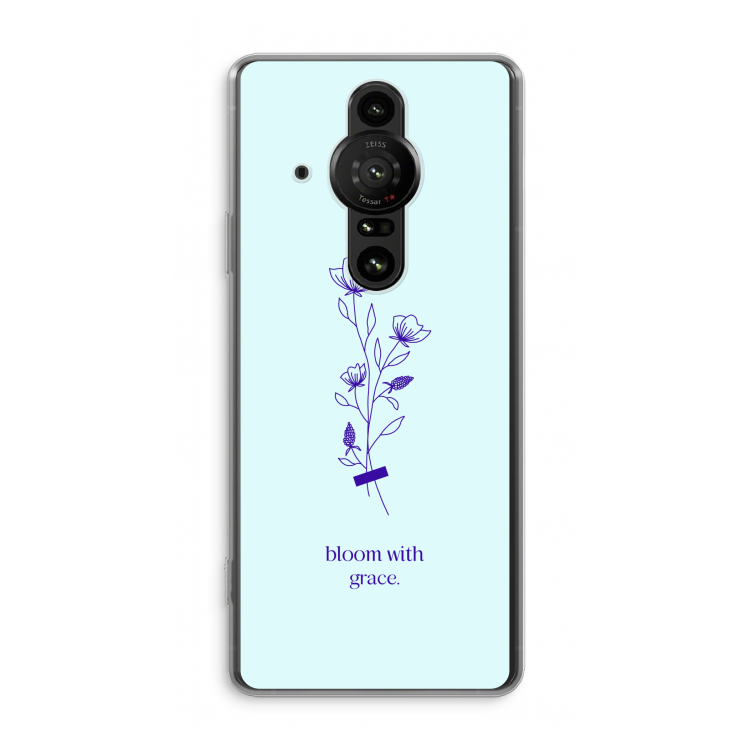 Bloom with grace: Sony Xperia Pro-I Transparant Hoesje