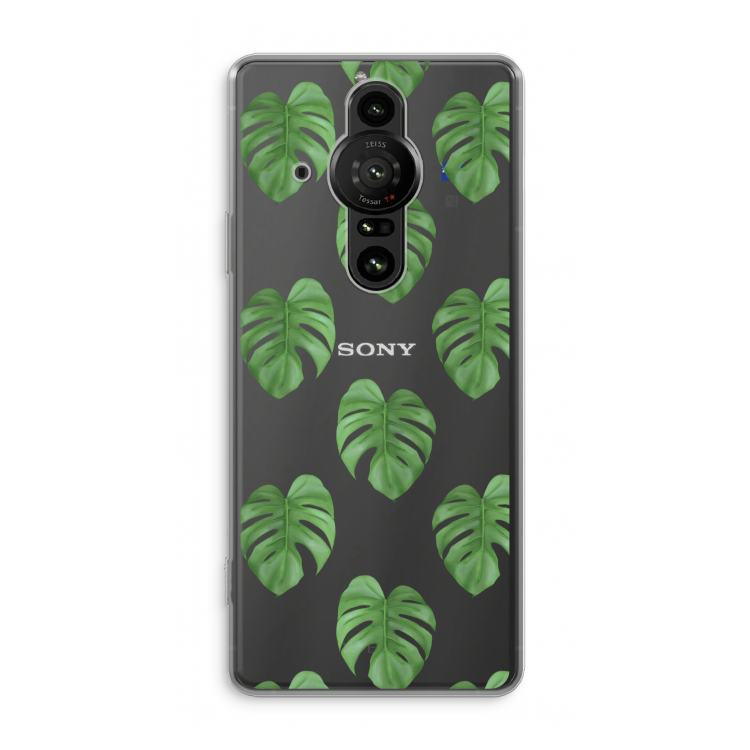 Monstera leaves: Sony Xperia Pro-I Transparant Hoesje