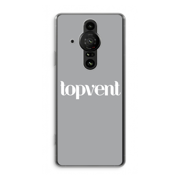 Topvent Grijs Wit: Sony Xperia Pro-I Transparant Hoesje