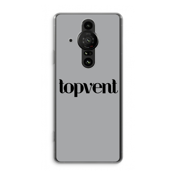 Topvent Grijs Zwart: Sony Xperia Pro-I Transparant Hoesje