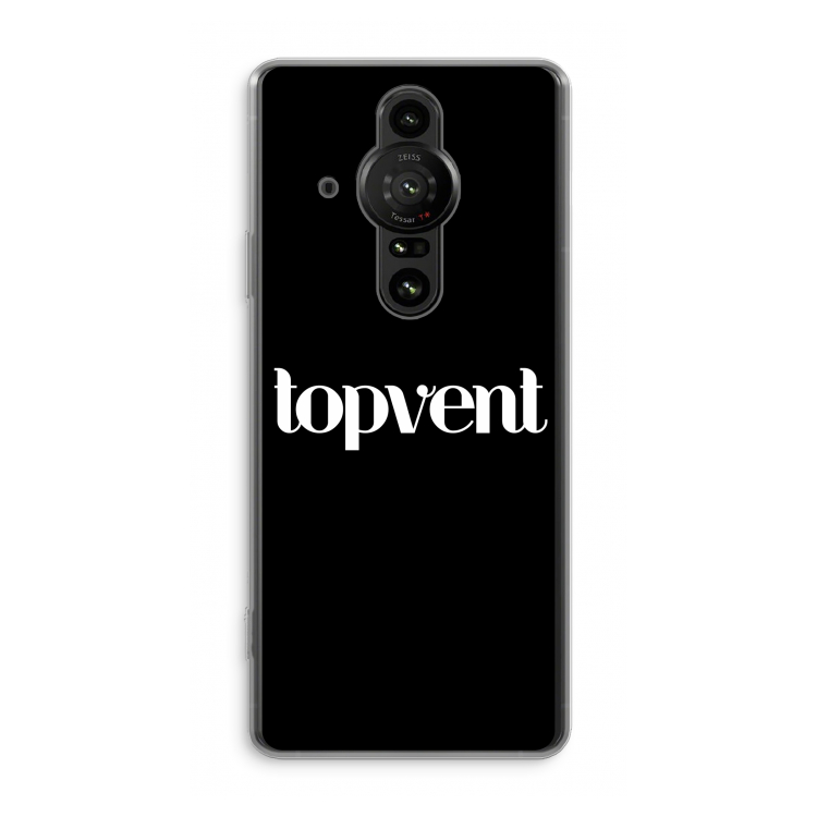 Topvent Zwart: Sony Xperia Pro-I Transparant Hoesje