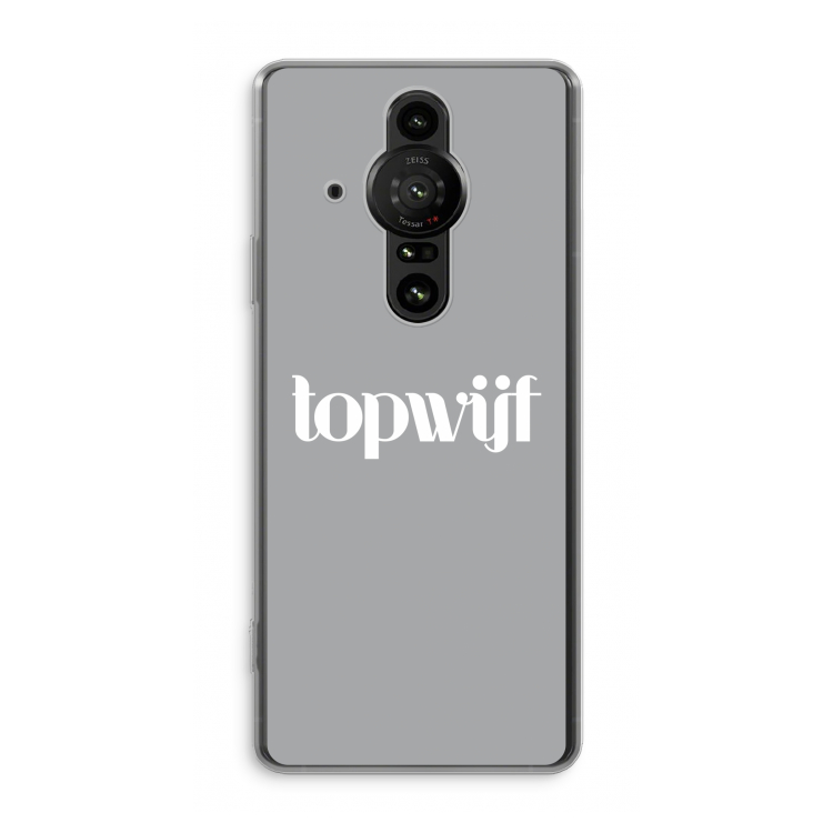 Topwijf Grijs Wit: Sony Xperia Pro-I Transparant Hoesje