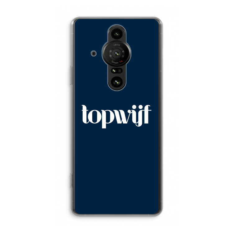 Topwijf Navy: Sony Xperia Pro-I Transparant Hoesje