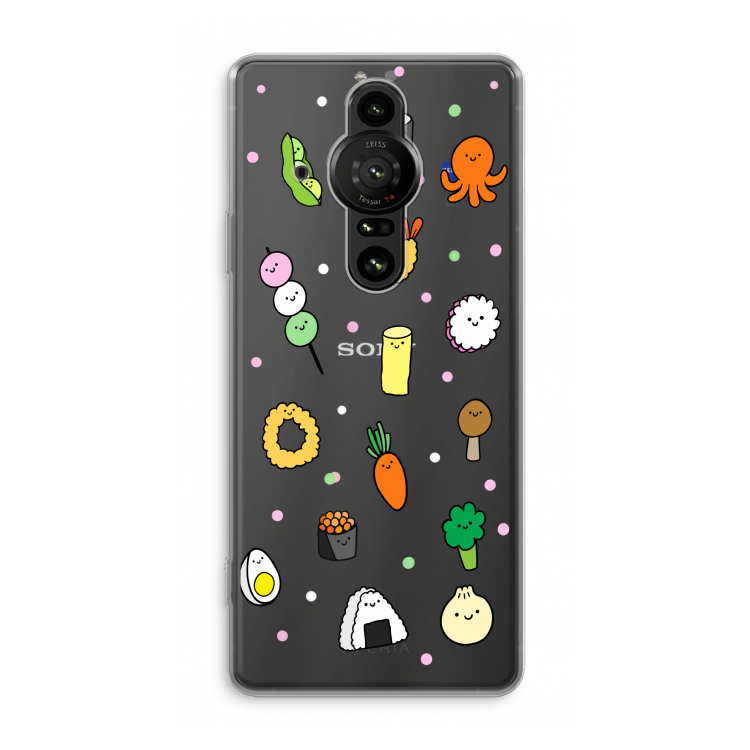 Happy bento friends: Sony Xperia Pro-I Transparant Hoesje