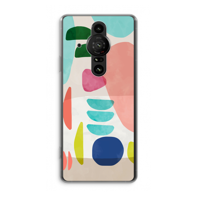 Bold Rounded Shapes: Sony Xperia Pro-I Transparant Hoesje