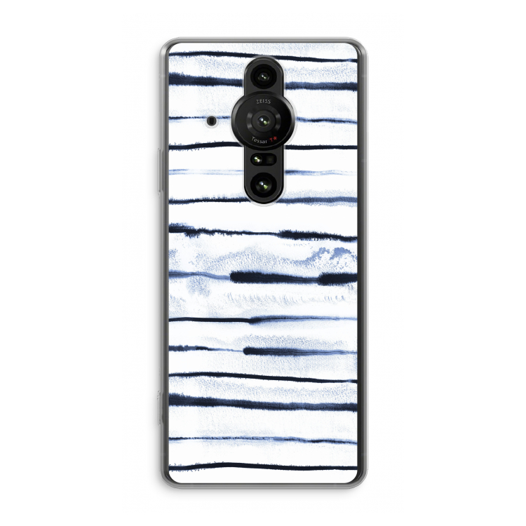 Ink Stripes: Sony Xperia Pro-I Transparant Hoesje