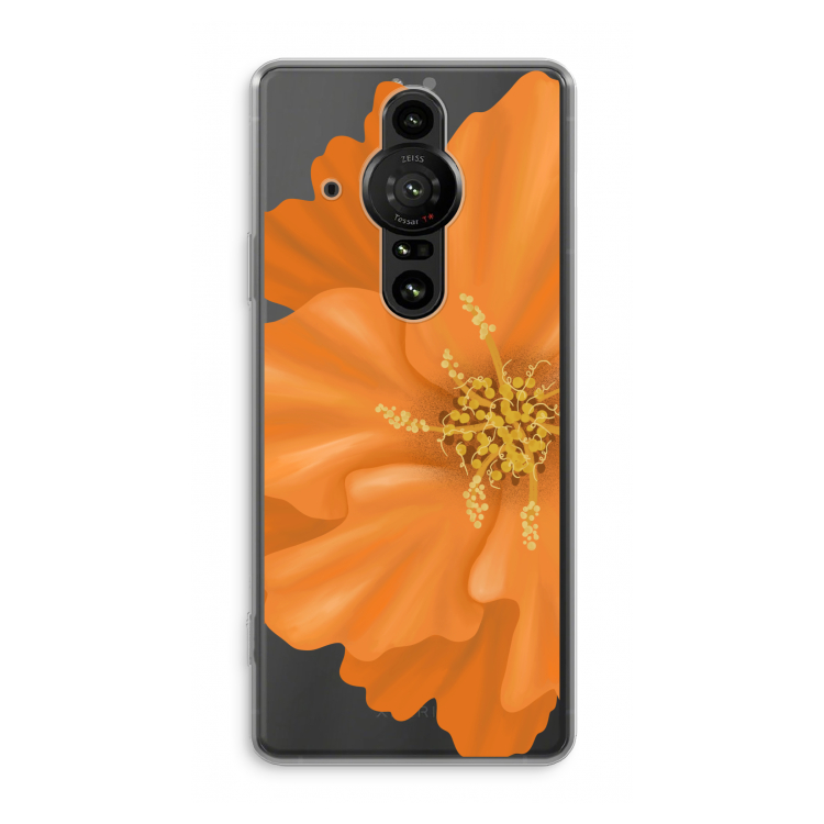 Orange Ellila flower: Sony Xperia Pro-I Transparant Hoesje