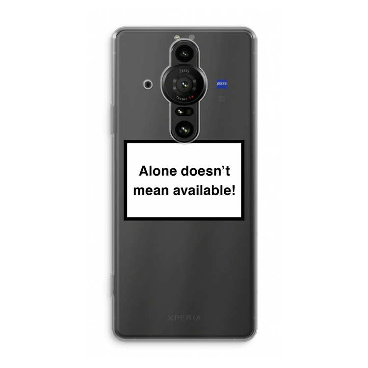 Alone: Sony Xperia Pro-I Transparant Hoesje