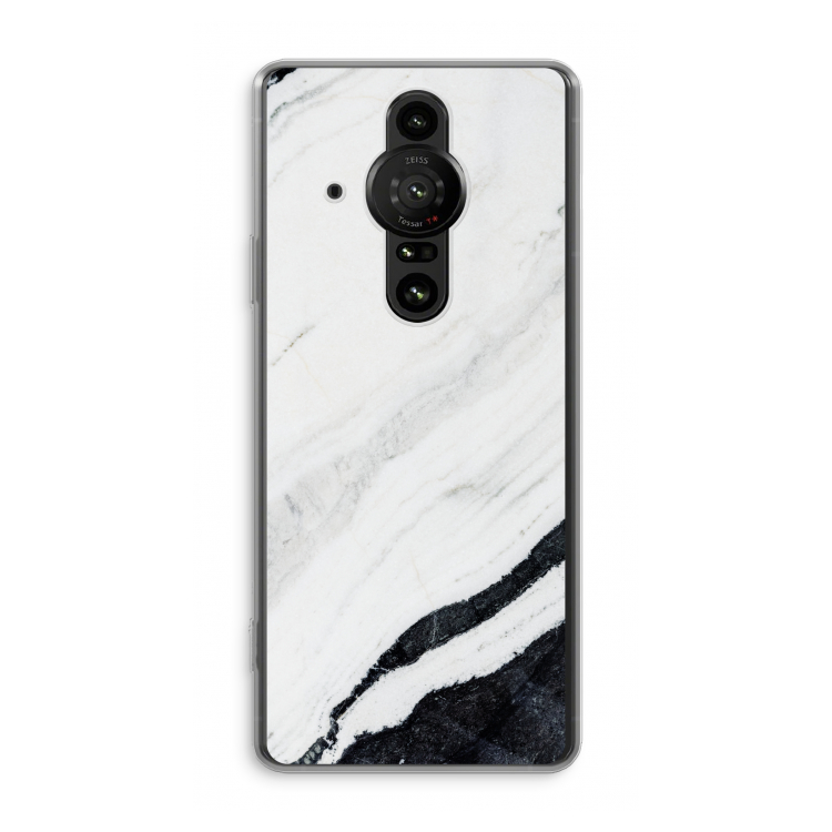 Elegante marmer: Sony Xperia Pro-I Transparant Hoesje