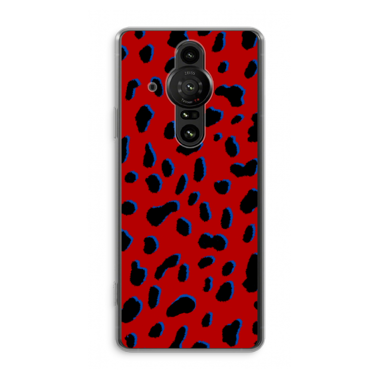 Red Leopard: Sony Xperia Pro-I Transparant Hoesje