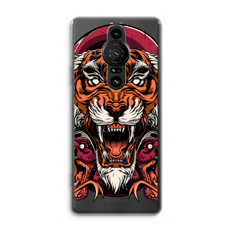 Tiger and Rattlesnakes: Sony Xperia Pro-I Transparant Hoesje