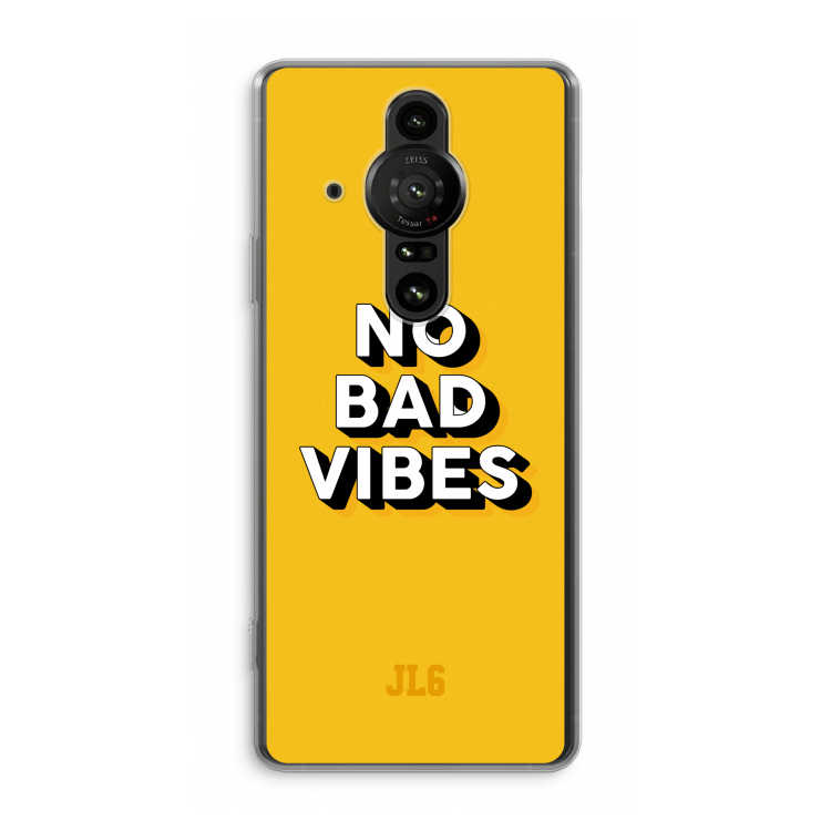 No Bad Vibes: Sony Xperia Pro-I Transparant Hoesje