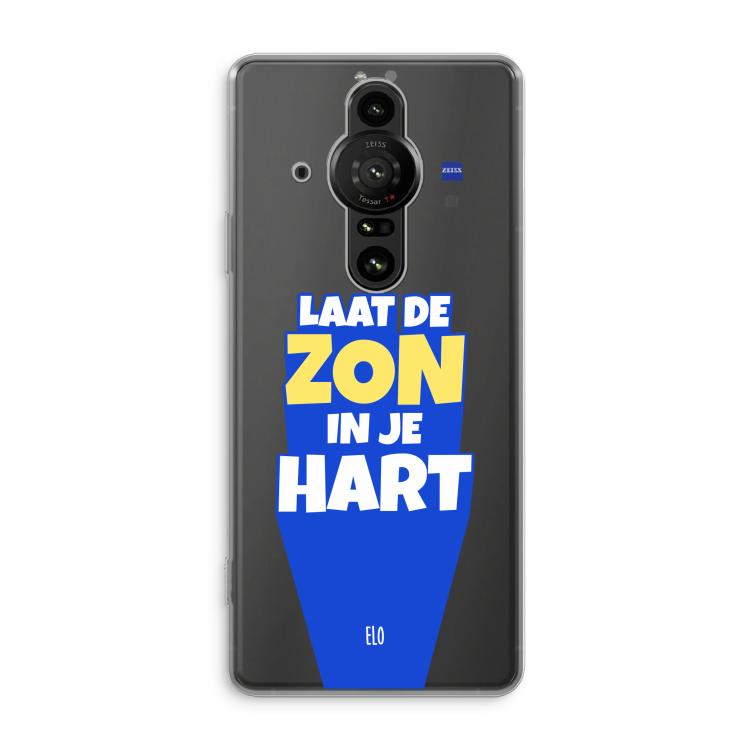 Laat de zon in je hart: Sony Xperia Pro-I Transparant Hoesje