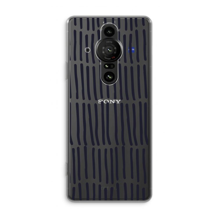 Moroccan stripes: Sony Xperia Pro-I Transparant Hoesje
