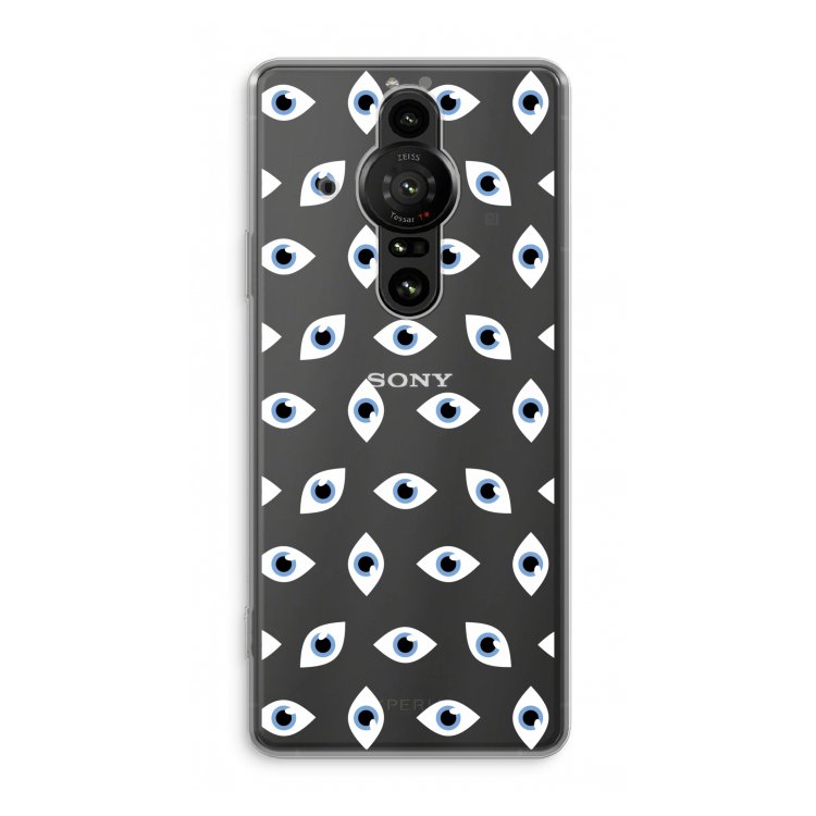 Eyes pattern: Sony Xperia Pro-I Transparant Hoesje