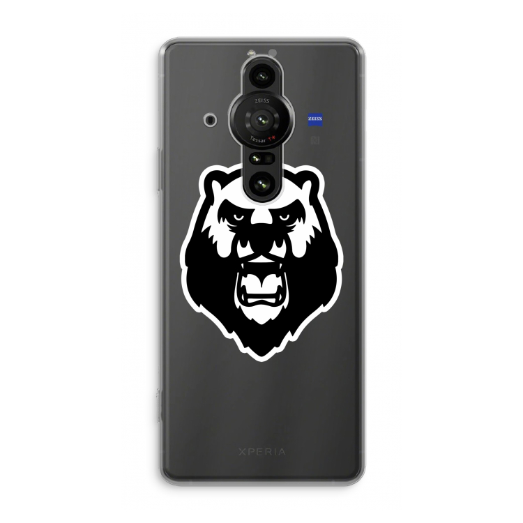 Angry Bear (white): Sony Xperia Pro-I Transparant Hoesje