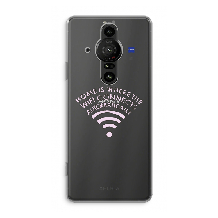 Home Is Where The Wifi Is: Sony Xperia Pro-I Transparant Hoesje
