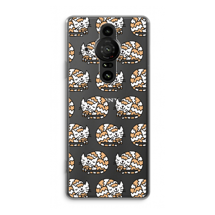 Slapende poes: Sony Xperia Pro-I Transparant Hoesje