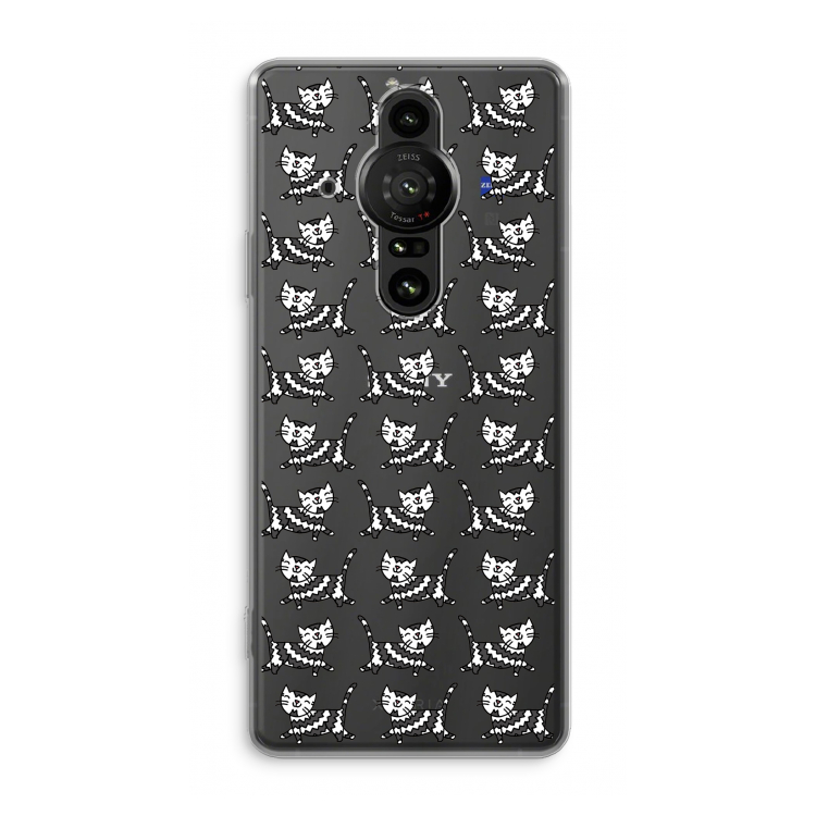 Zwarte poes: Sony Xperia Pro-I Transparant Hoesje