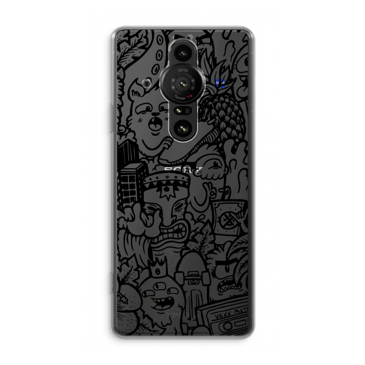 Vexx Black Mixtape: Sony Xperia Pro-I Transparant Hoesje