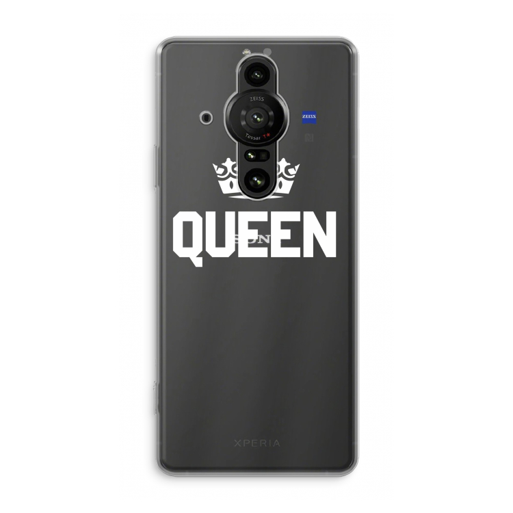 Queen zwart: Sony Xperia Pro-I Transparant Hoesje