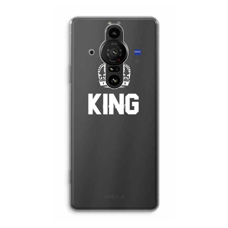King zwart: Sony Xperia Pro-I Transparant Hoesje